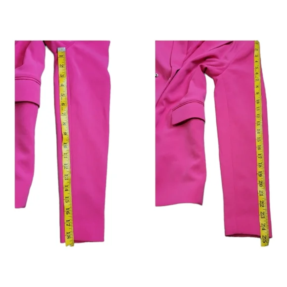 Nine West 80's hot pink fuchsia oversized Barbie Blazer jacket shoulder pads 4 - Picture 10 of 17